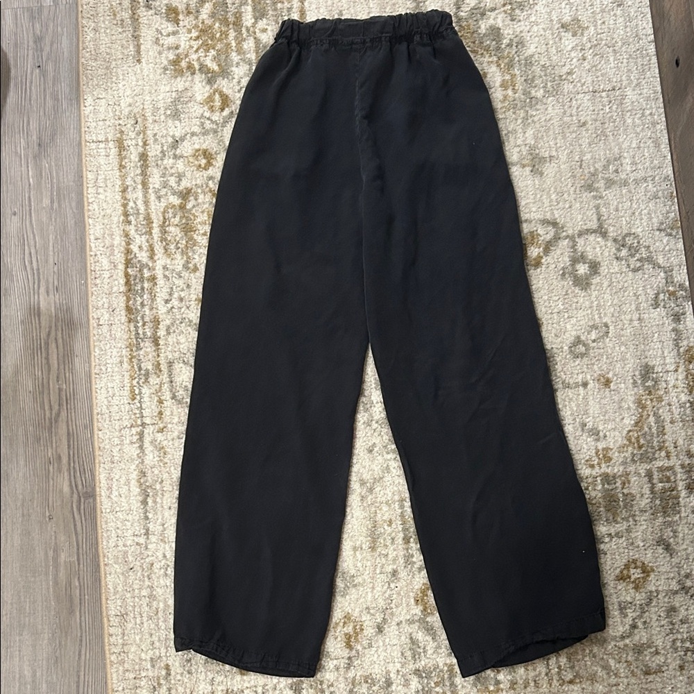 Thread & Supply Women's Black Wide-Leg Pants with Tie Front - Picture 3 of 3